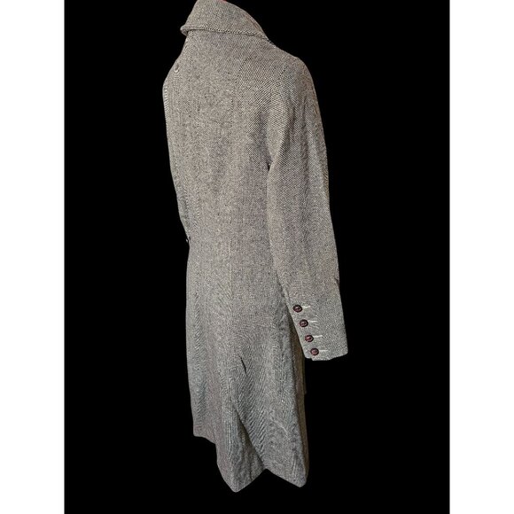 Vintage Brown wool Tweed women's Jacket With Button Accents & Pockets 1970s - Picture 9 of 10